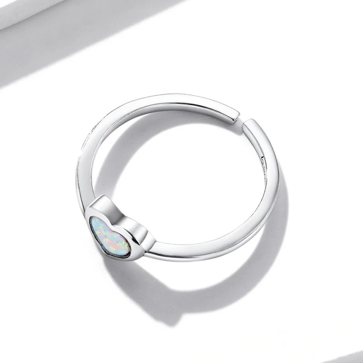 Pandora Style Opal Love Open Ring - BSR234