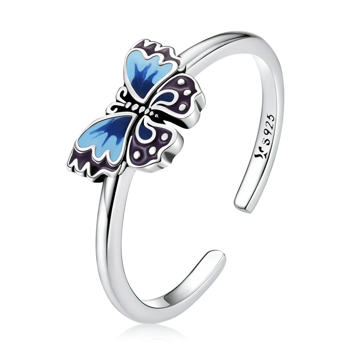 Pandora Style Retro Butterfly Open Ring - SCR802