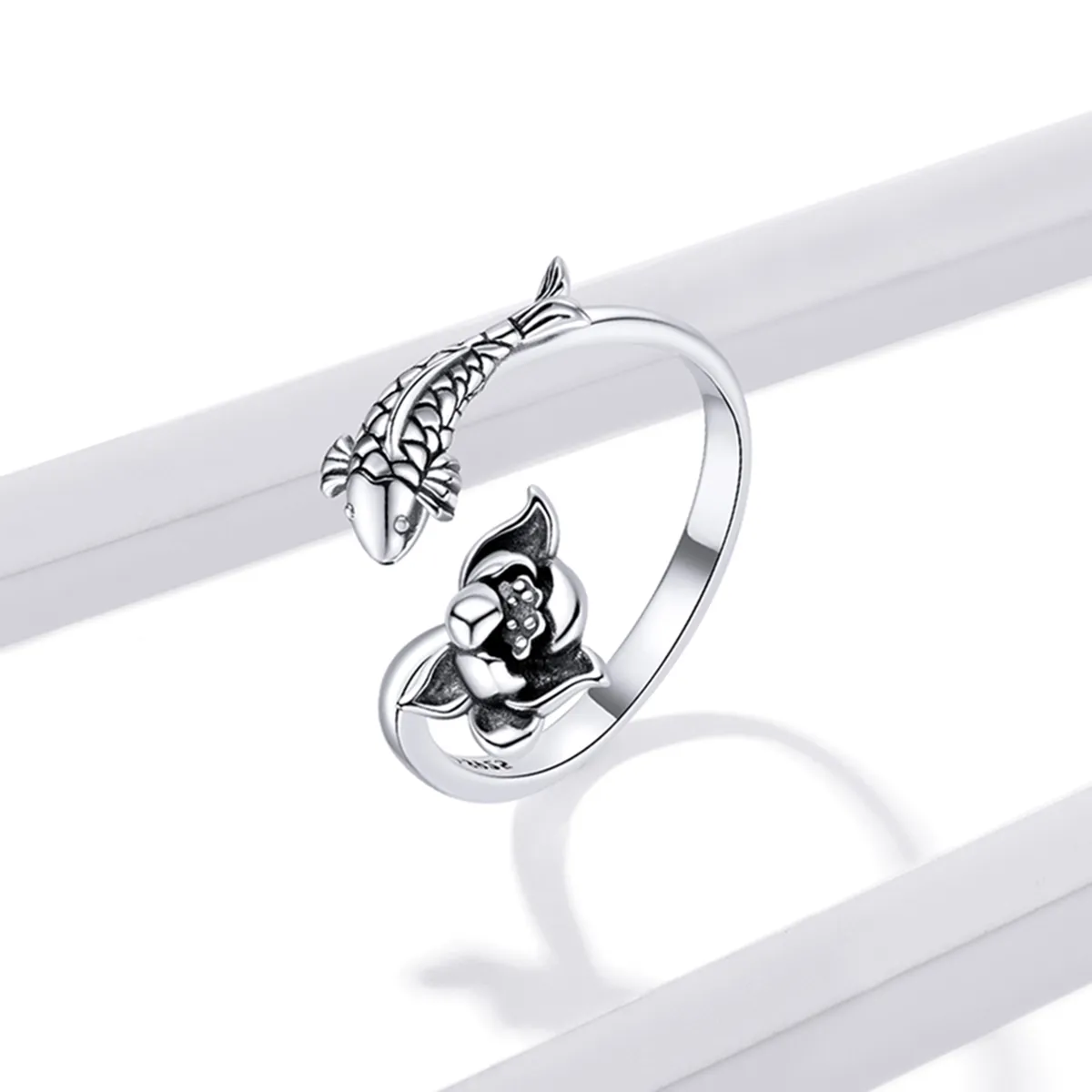 Pandora Style Ruffled Koi Open Ring - BSR201