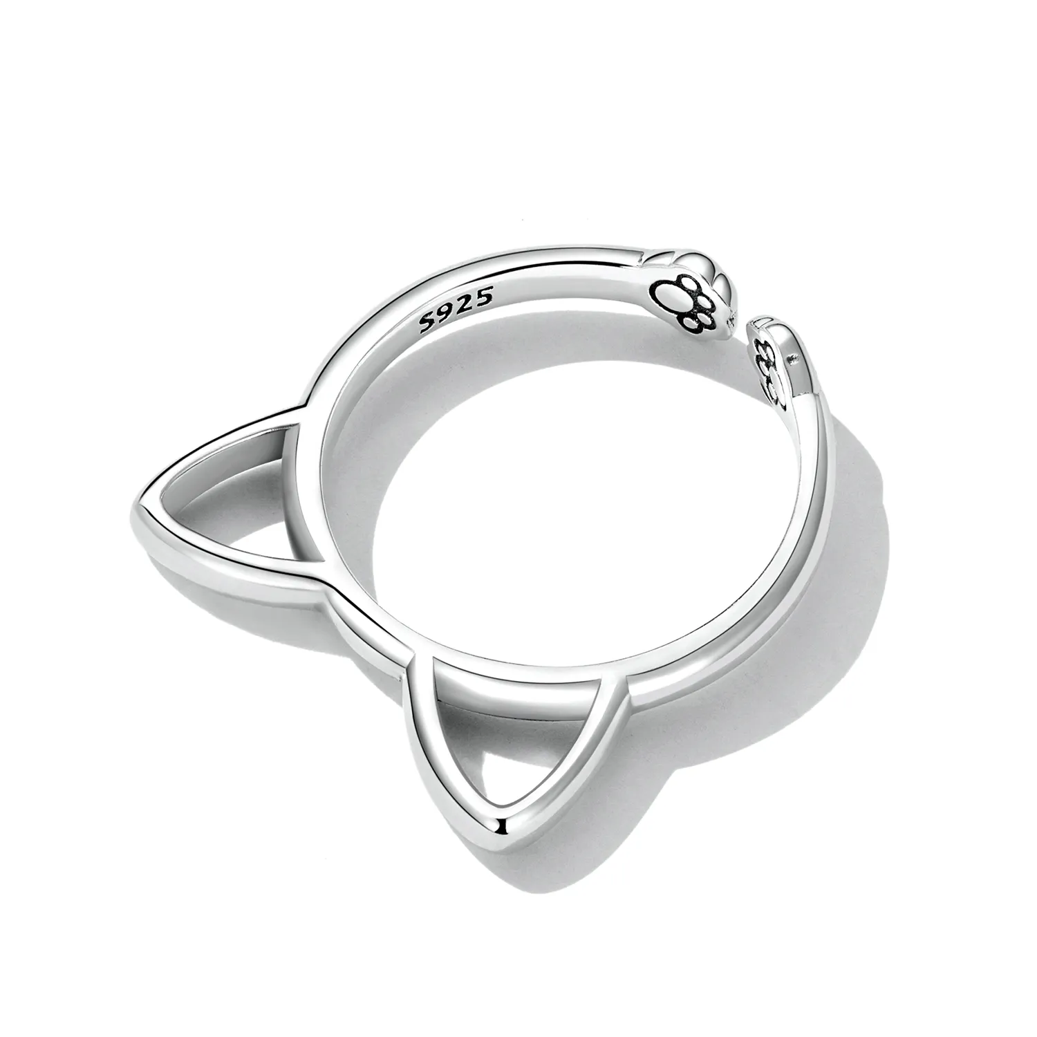 Pandora Style Simple Cat Open Ring - SCR832