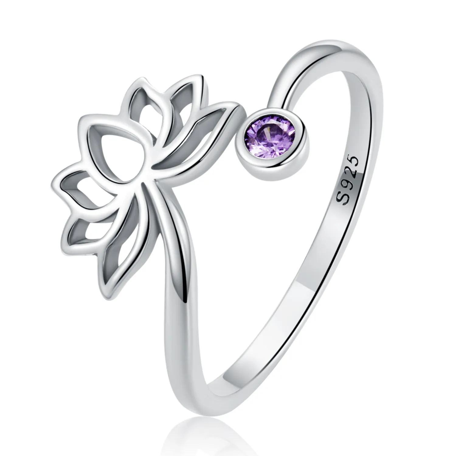 pandora style simple lotus open ring scr821