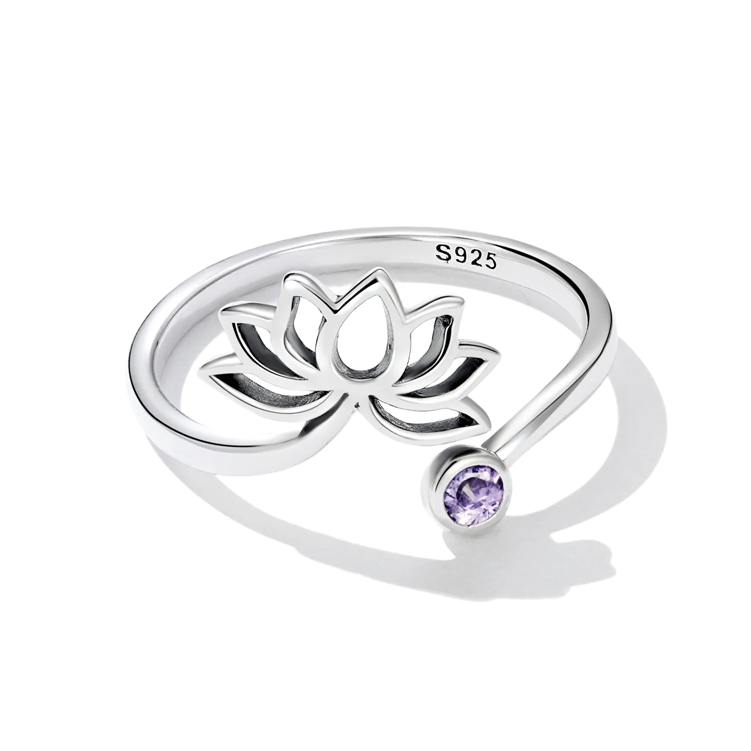 Pandora Style Simple Lotus Open Ring - SCR821