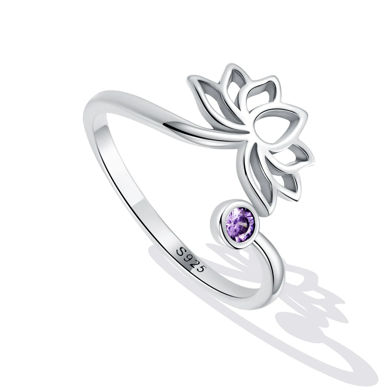 Pandora Style Simple Lotus Open Ring - SCR821