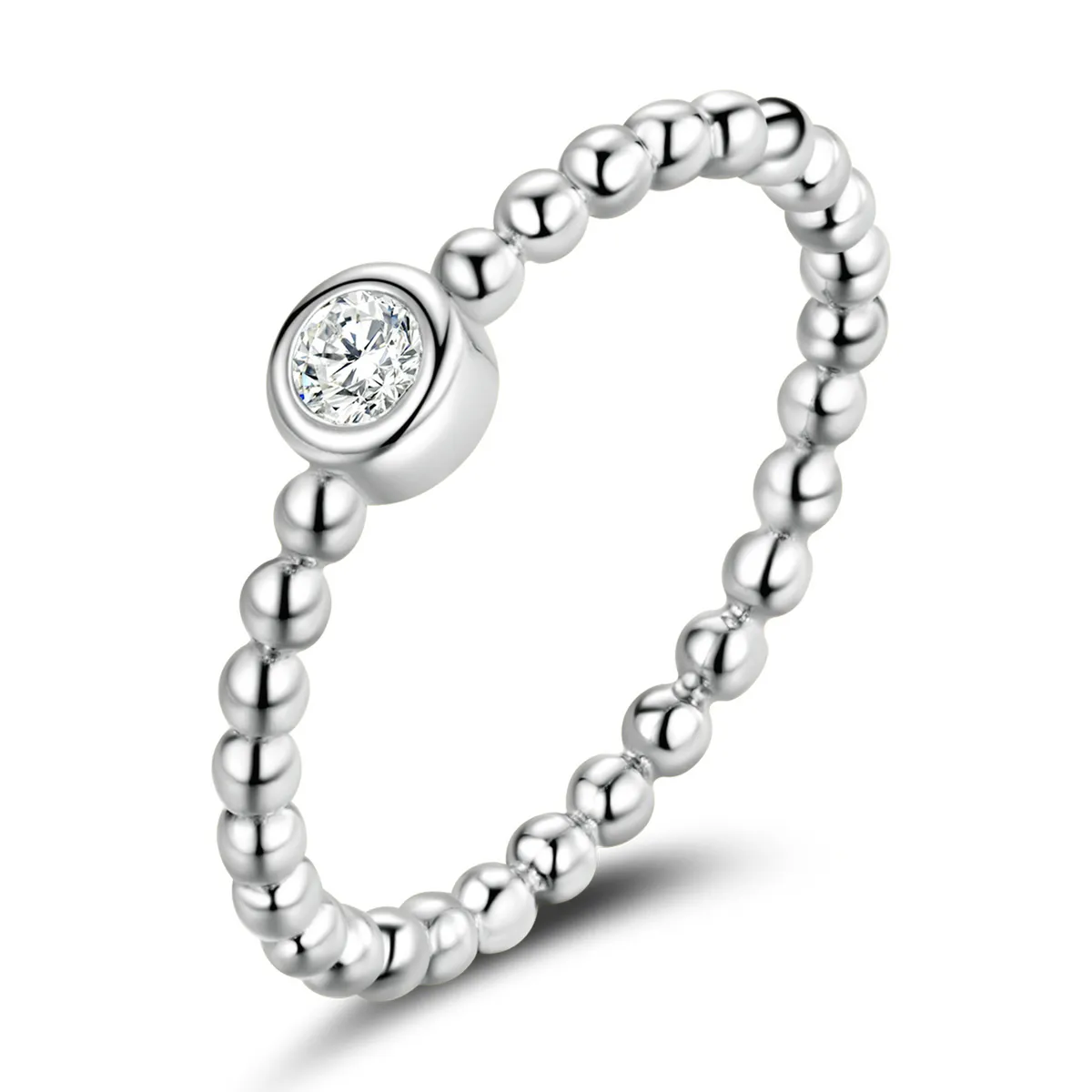 pandora style simple rund zirkonium ring bsr208 a