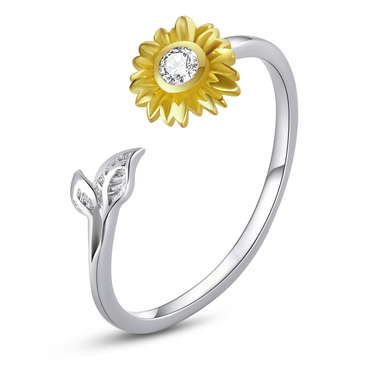 Pandora Style Sun Flower Open Ring - BSR213