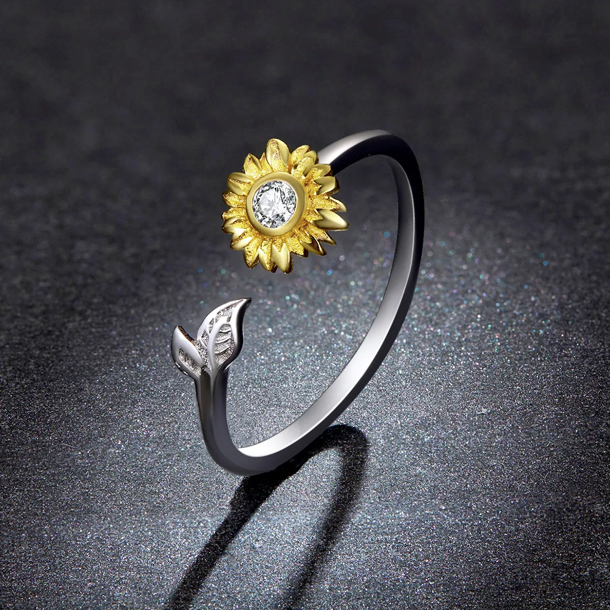 Pandora Style Sun Flower Open Ring - BSR213