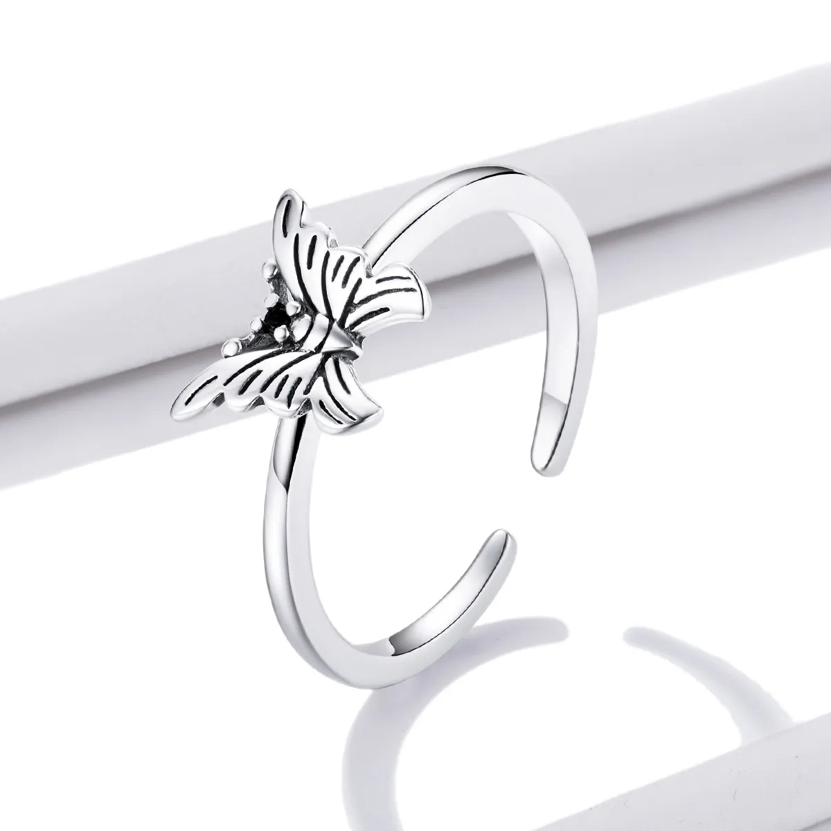 Pandora Style Swallowtail Butterfly Open Ring - BSR195