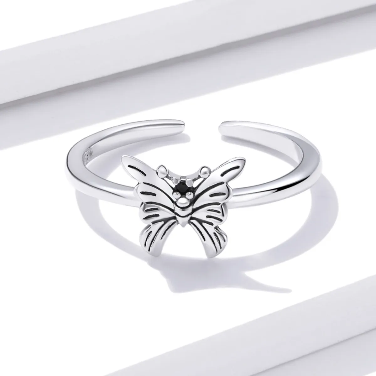 Pandora Style Swallowtail Butterfly Open Ring - BSR195