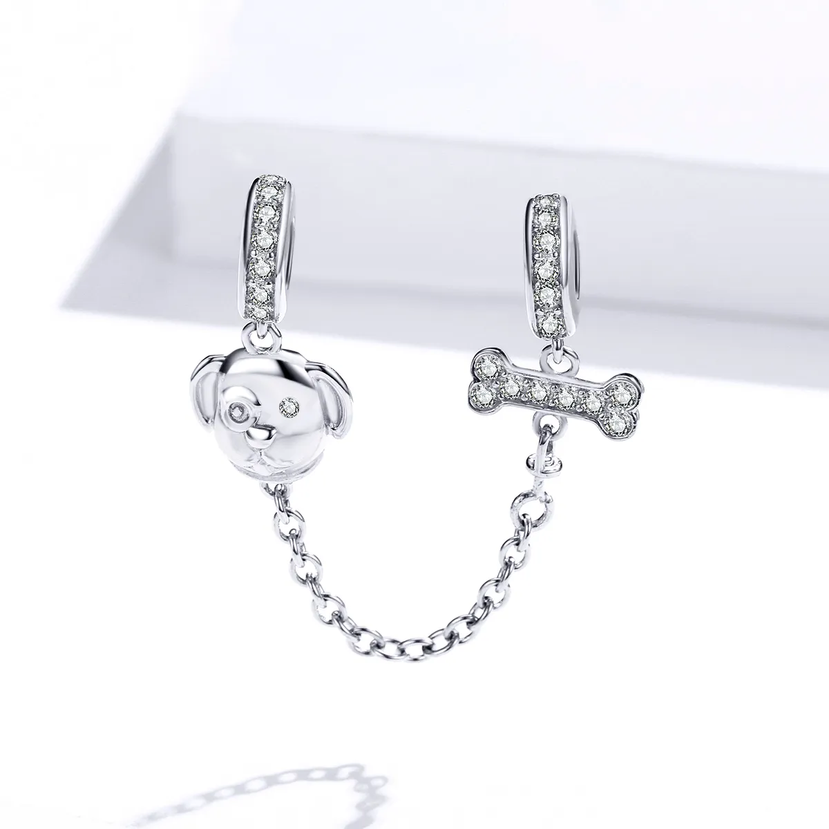 Pandora Style Adorable Puppy Safety Chain - SCC1434