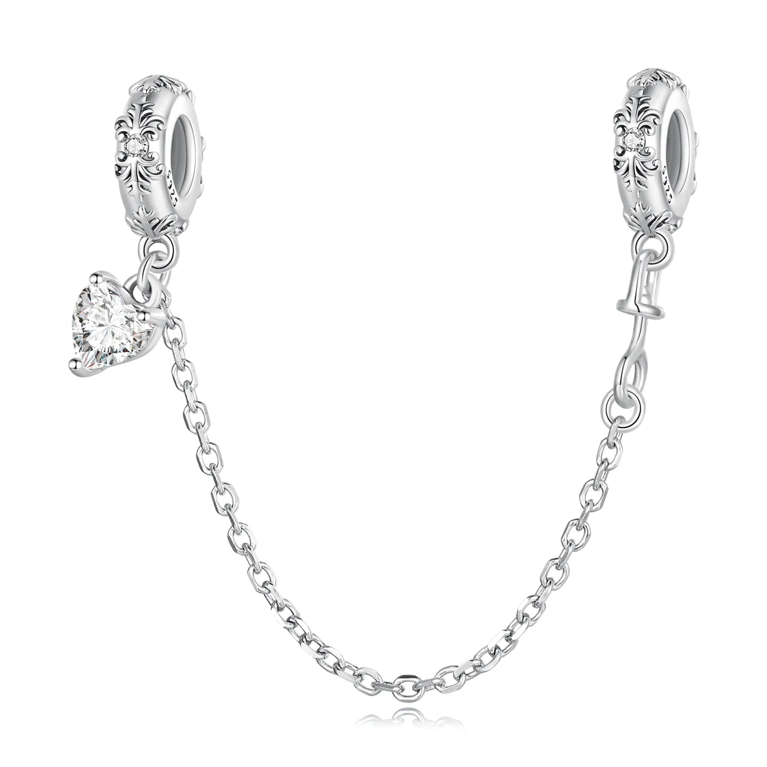 Pandora Style Retro Pattern Safety Chain - SCC2407