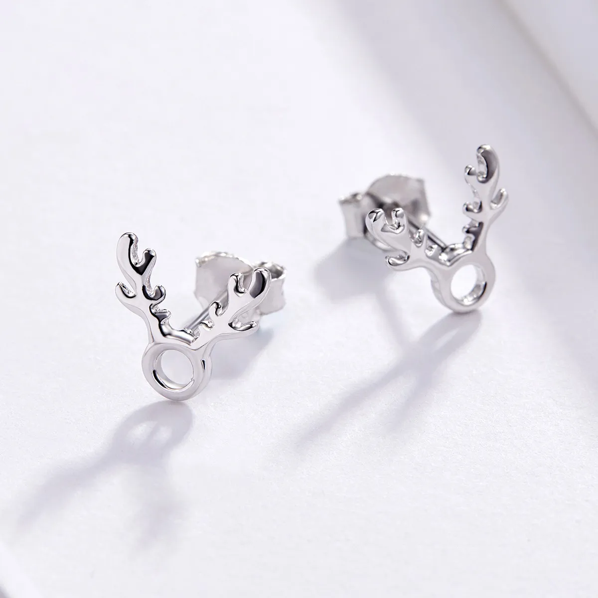 Pandora Style Antlers Stud Earrings - BSE116