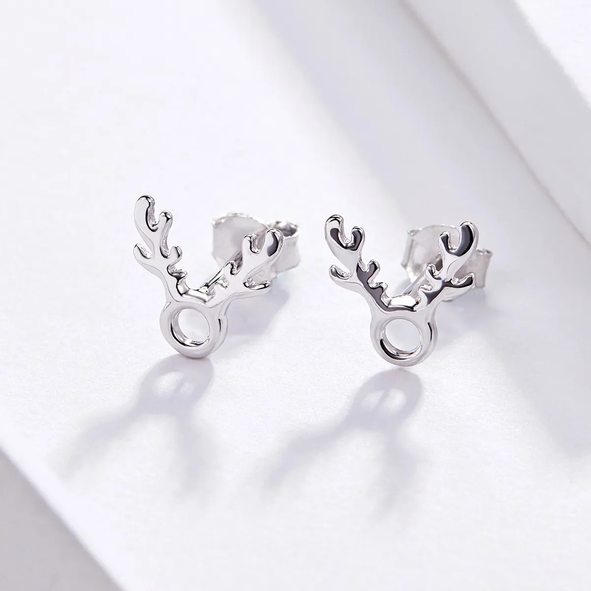 Pandora Style Antlers Stud Earrings - BSE116