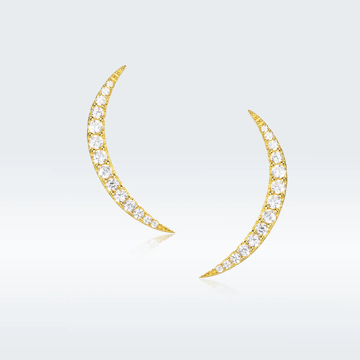 Pandora Style Crescent Moon Stud øredobber - BSE314