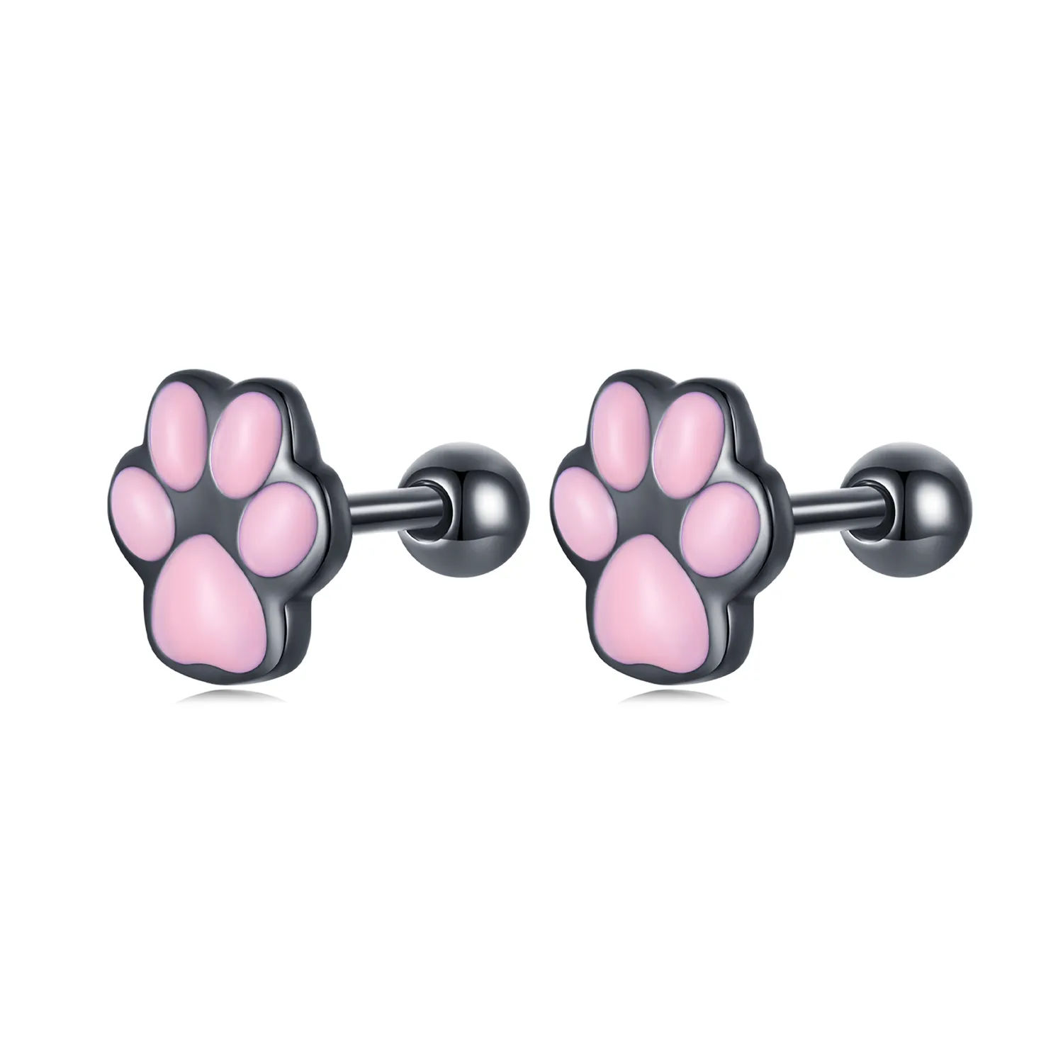 Pandora Style Cute Cat Paw Stud øredobber - SCE1516