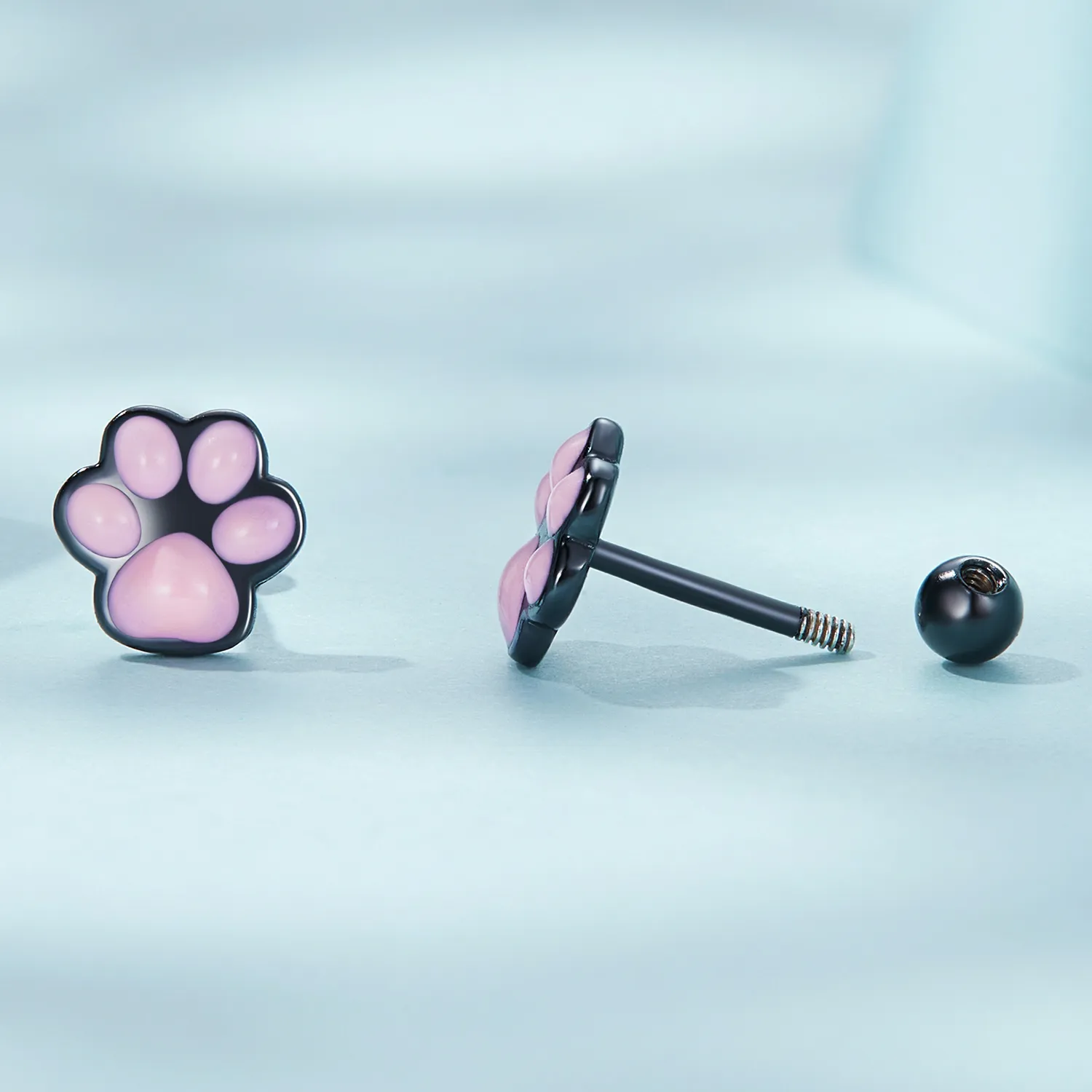 Pandora Style Cute Cat Paw Stud øredobber - SCE1516