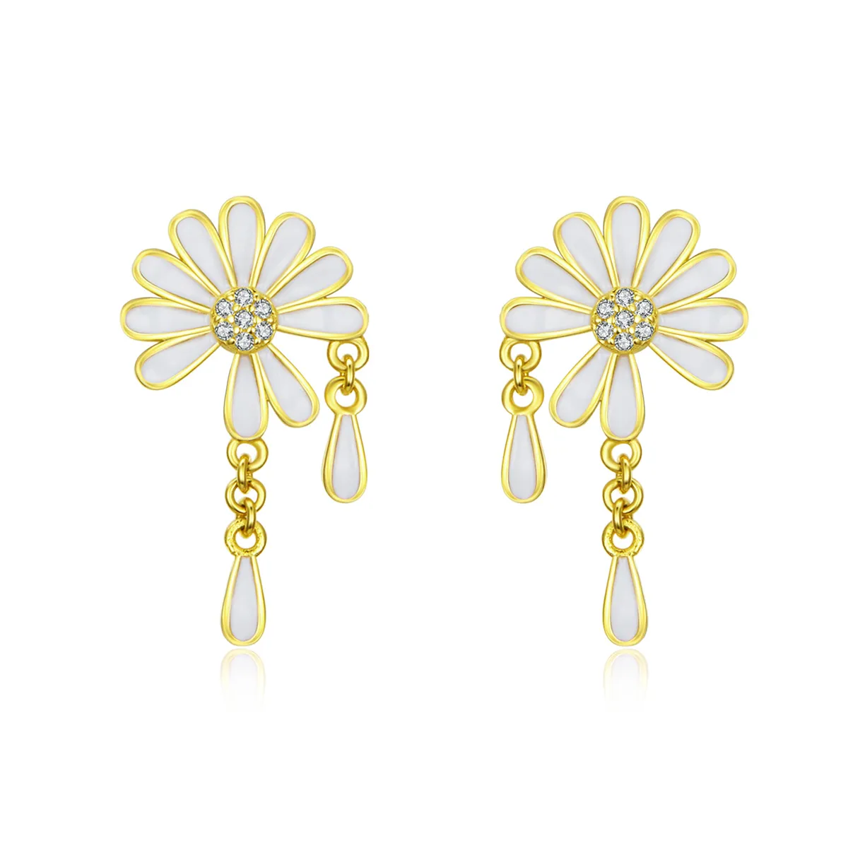 pandora style daisy stud øredobber bse159