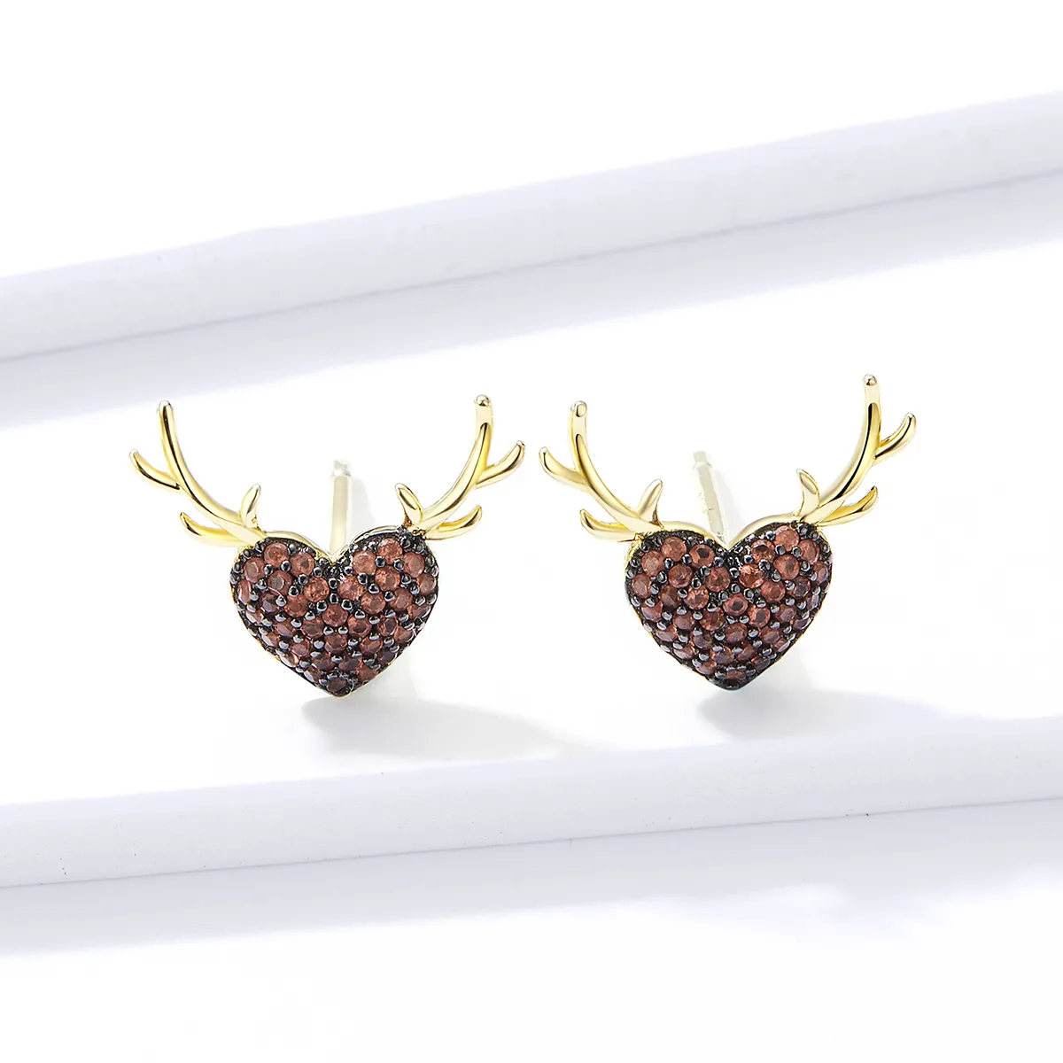 Pandora Style Deer Love Stud øredobber - BSE313