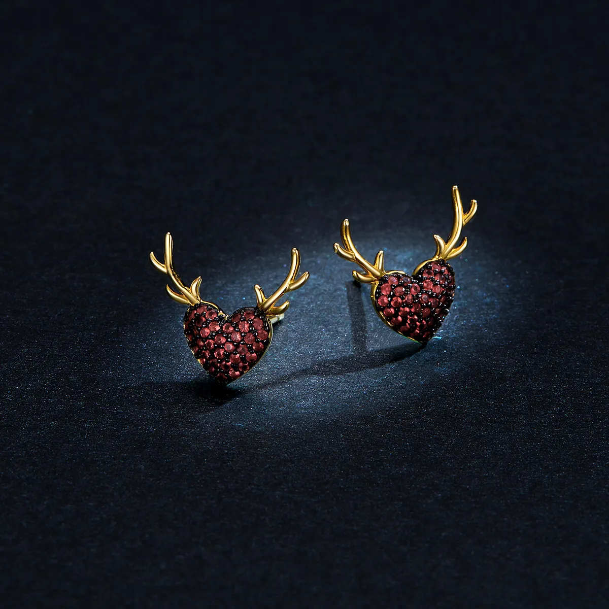 Pandora Style Deer Love Stud øredobber - BSE313