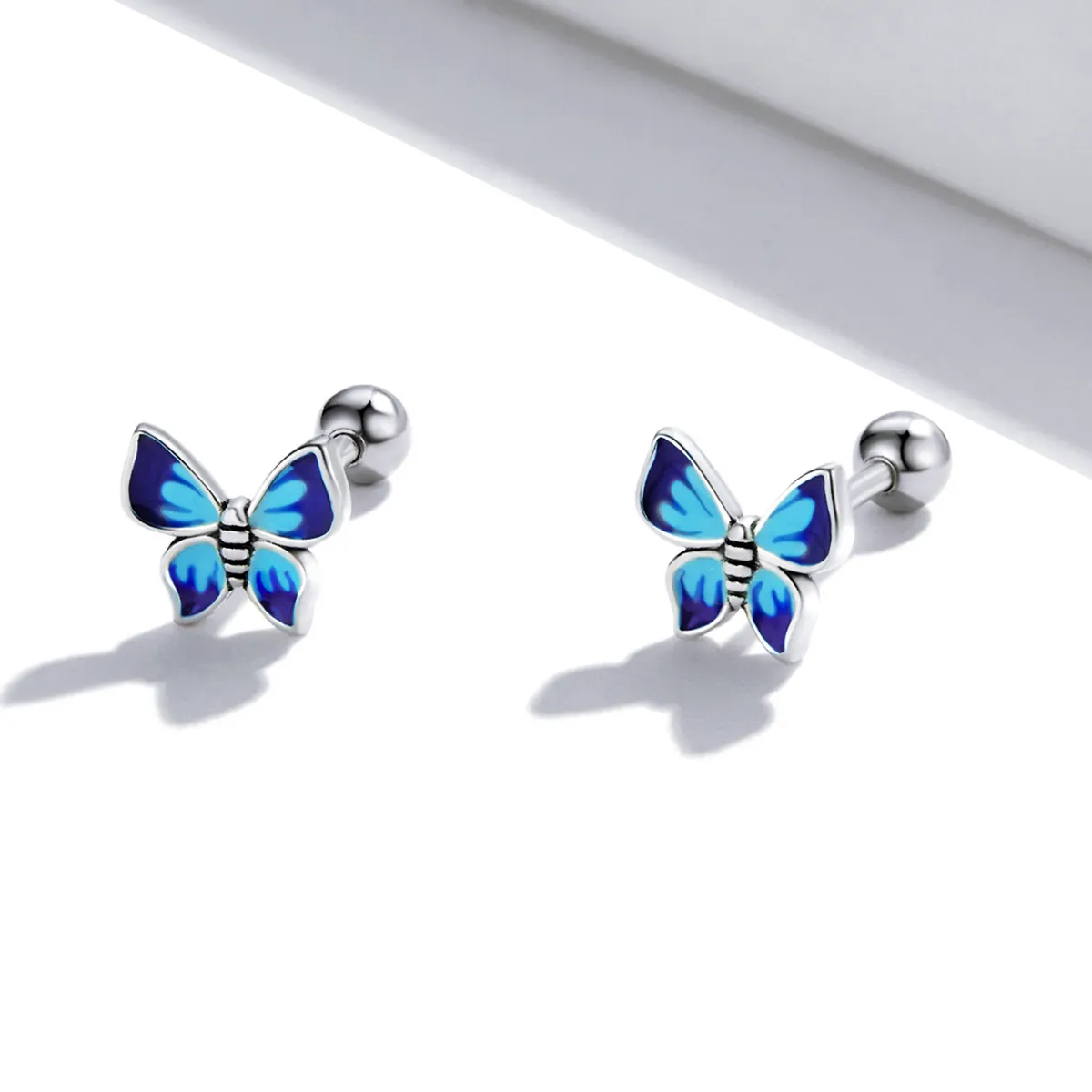 Pandora Style Delicate Butterfly Stud øredobber - SCE1285