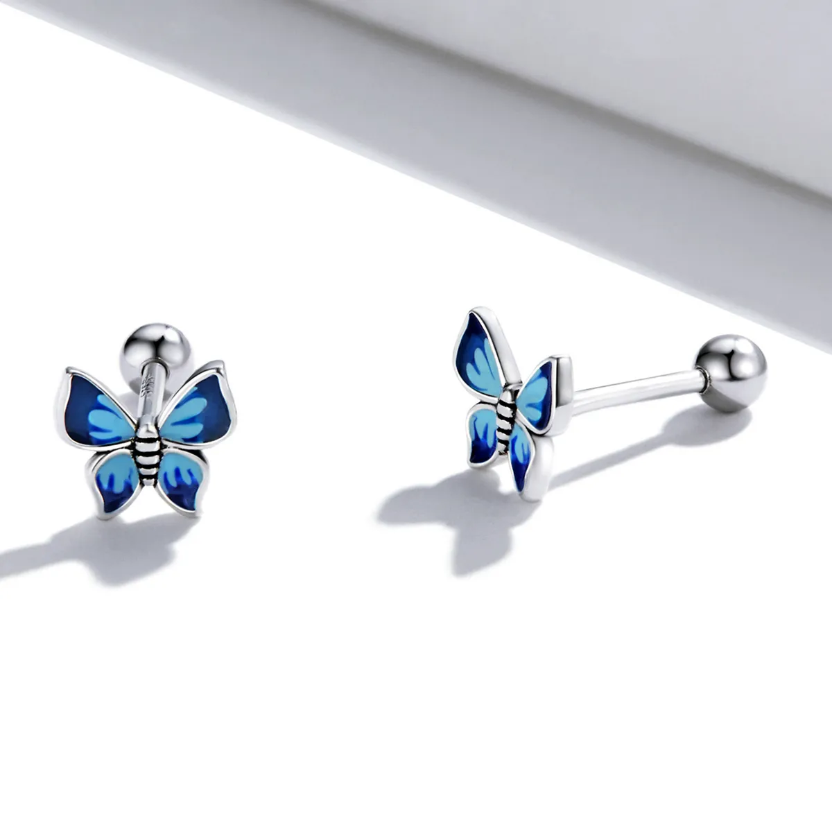 Pandora Style Delicate Butterfly Stud øredobber - SCE1285