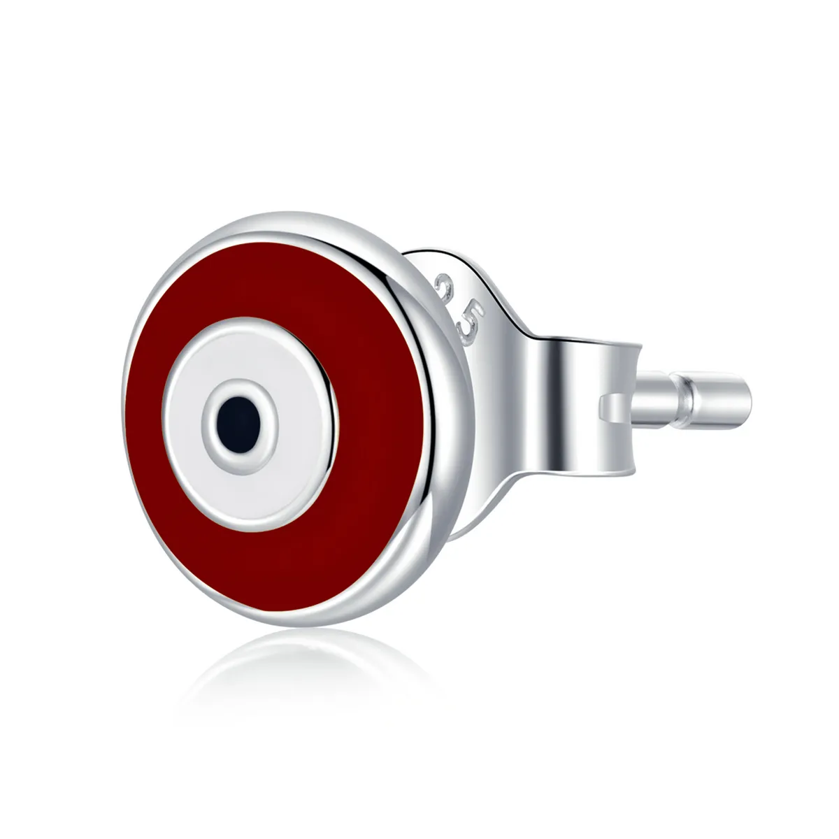 pandora style devil eye stud øredobber sce1207 rd