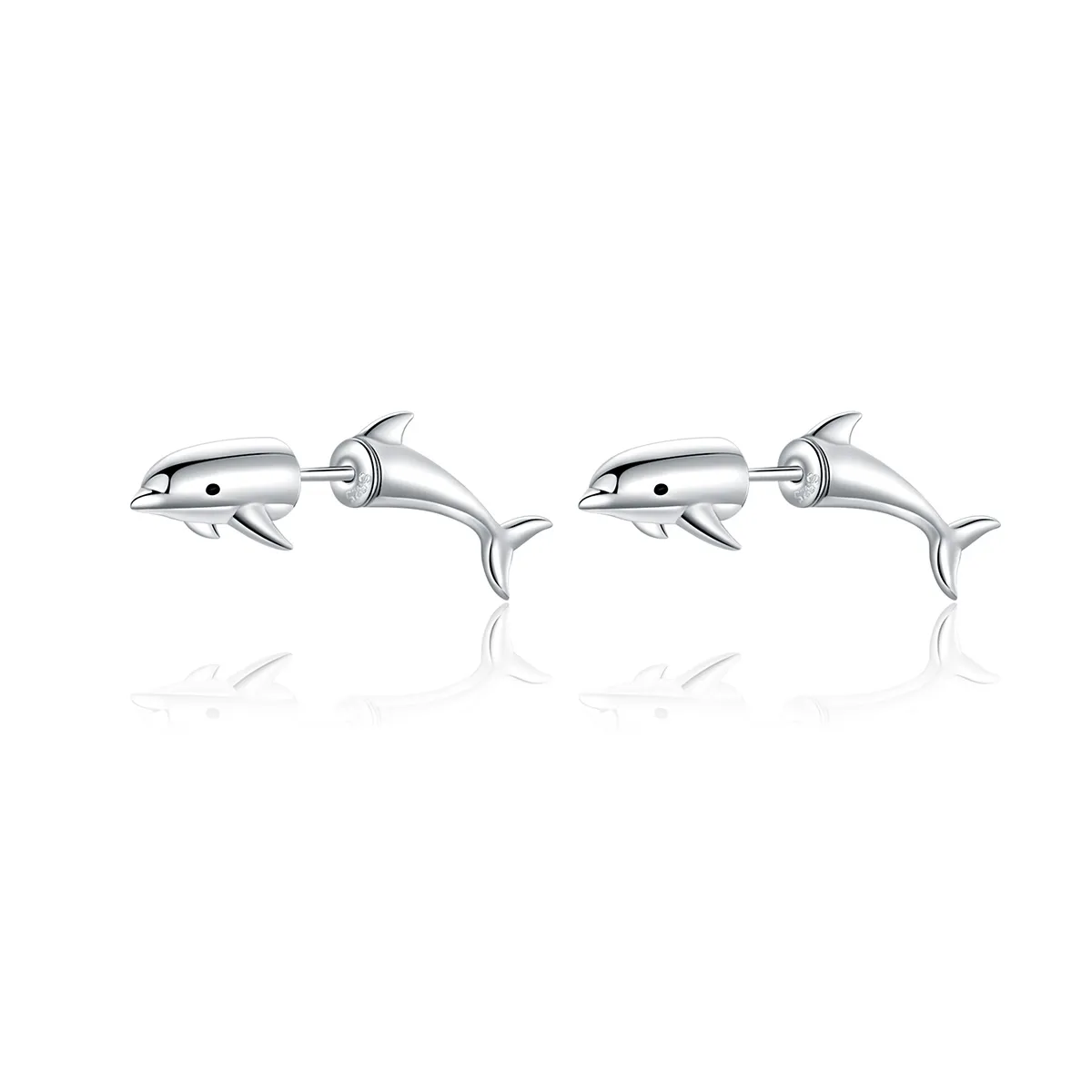 pandora style dolphin stud øredobber bse184