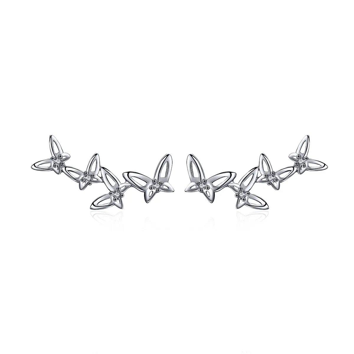 pandora style elegant butterfly dance stud øredobber bse056