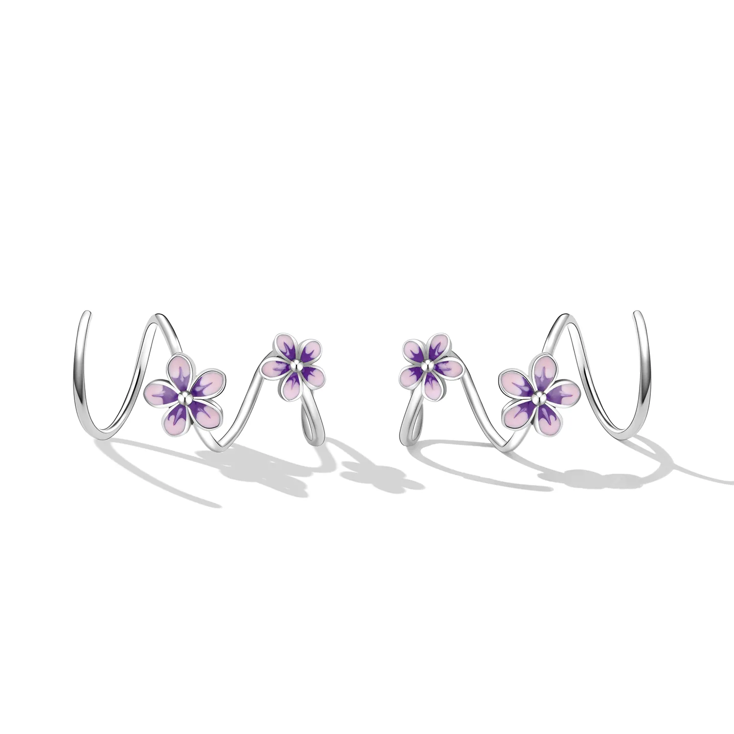 Pandora Style Flowers Stud øredobber - SCE1462