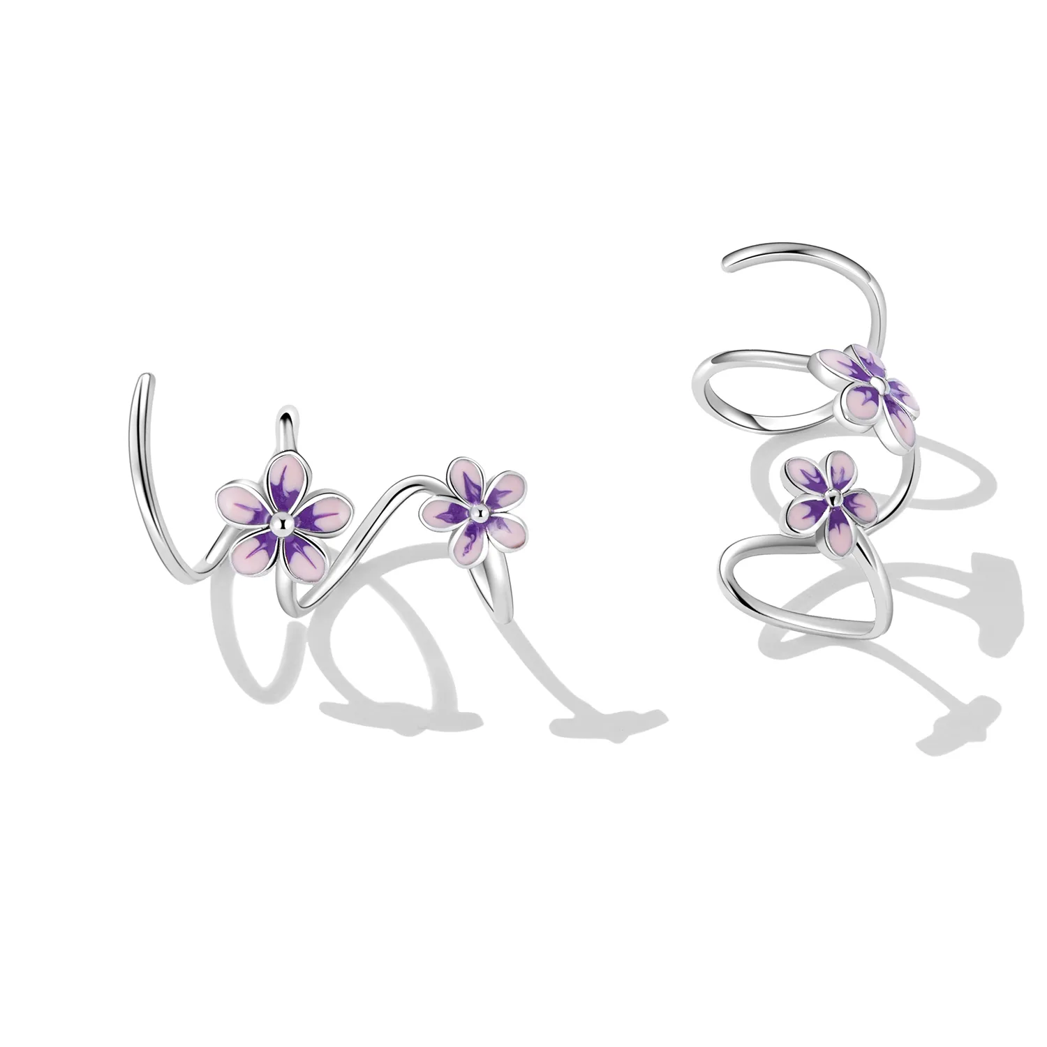 Pandora Style Flowers Stud øredobber - SCE1462