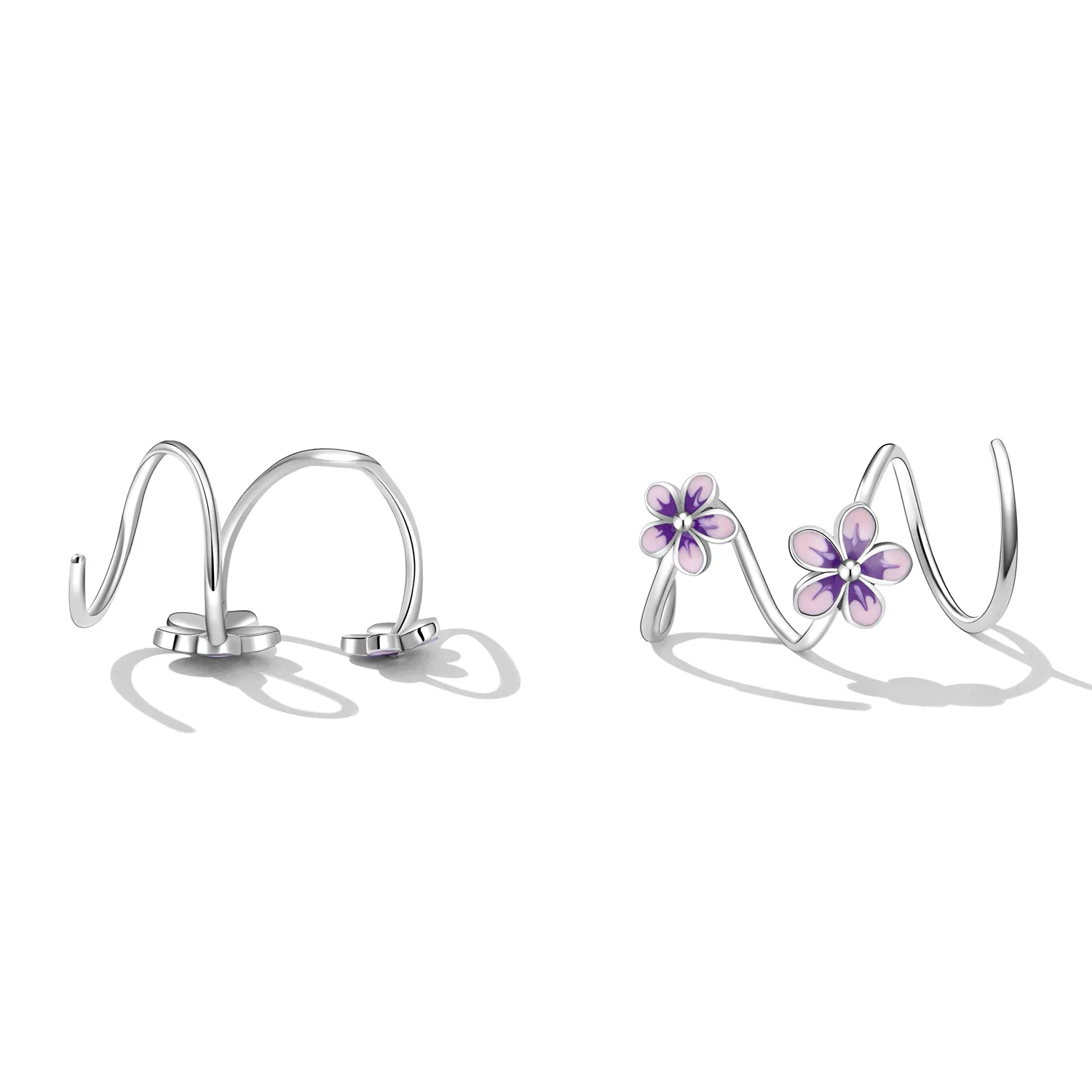 Pandora Style Flowers Stud øredobber - SCE1462