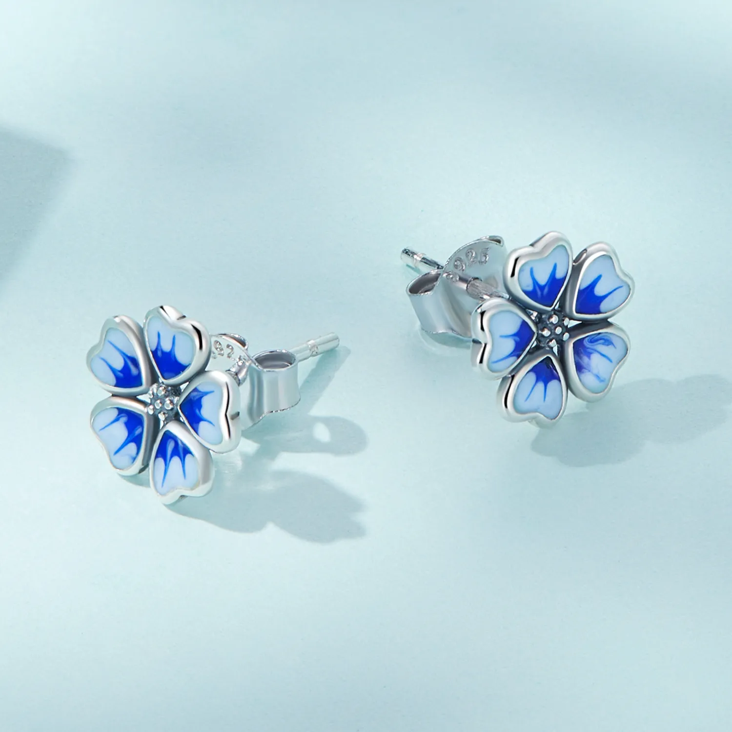 Pandora Style Flowers Stud Earrings - SCE1513