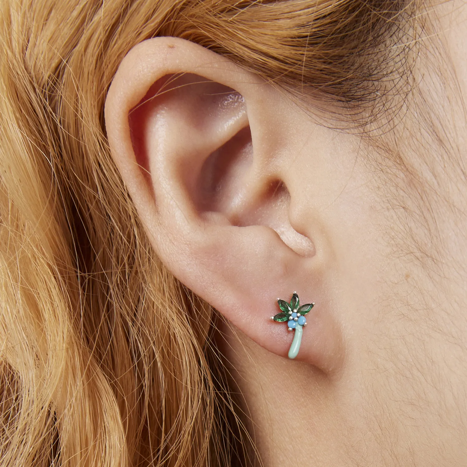 Pandora Style Funny Coconut Tree Stud øredobber - SCE1403