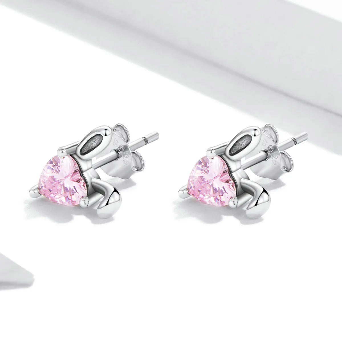 Pandora Style Love Rabbit Ears Stud øredobber - SCE1365