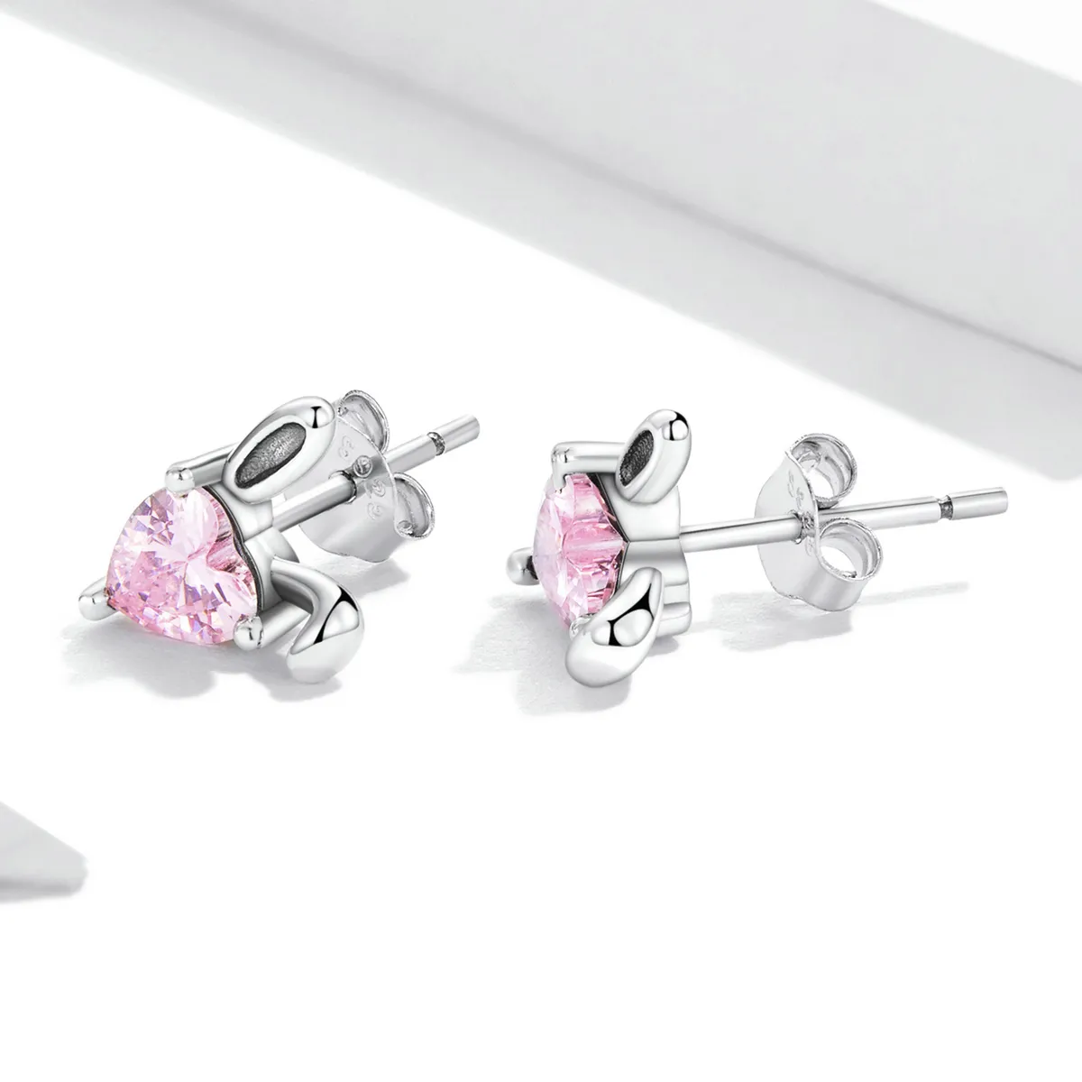 Pandora Style Love Rabbit Ears Stud øredobber - SCE1365