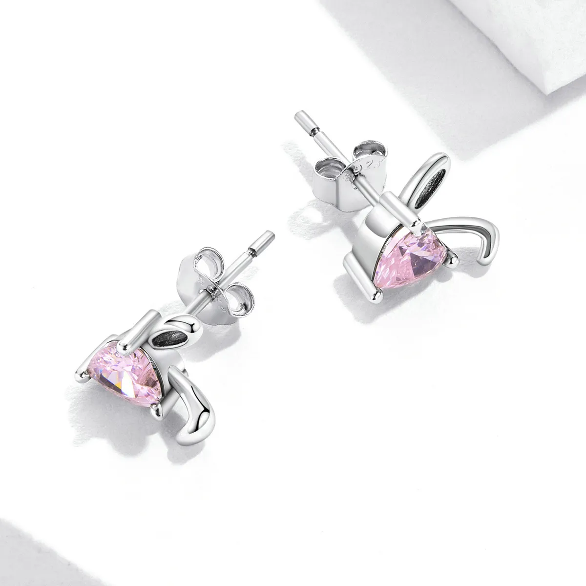 Pandora Style Love Rabbit Ears Stud øredobber - SCE1365