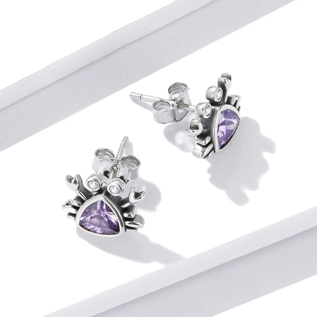 Pandora Style Mini Crab Stud øredobber - BSE572