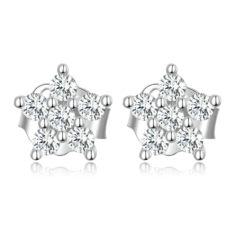 Pandora Style Mini Flower Stud øredobber - BSE598-A