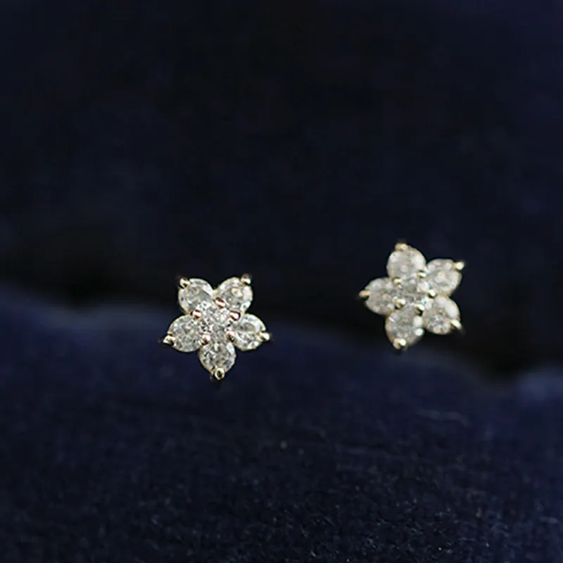 Pandora Style Mini Flower Stud øredobber - BSE598-B