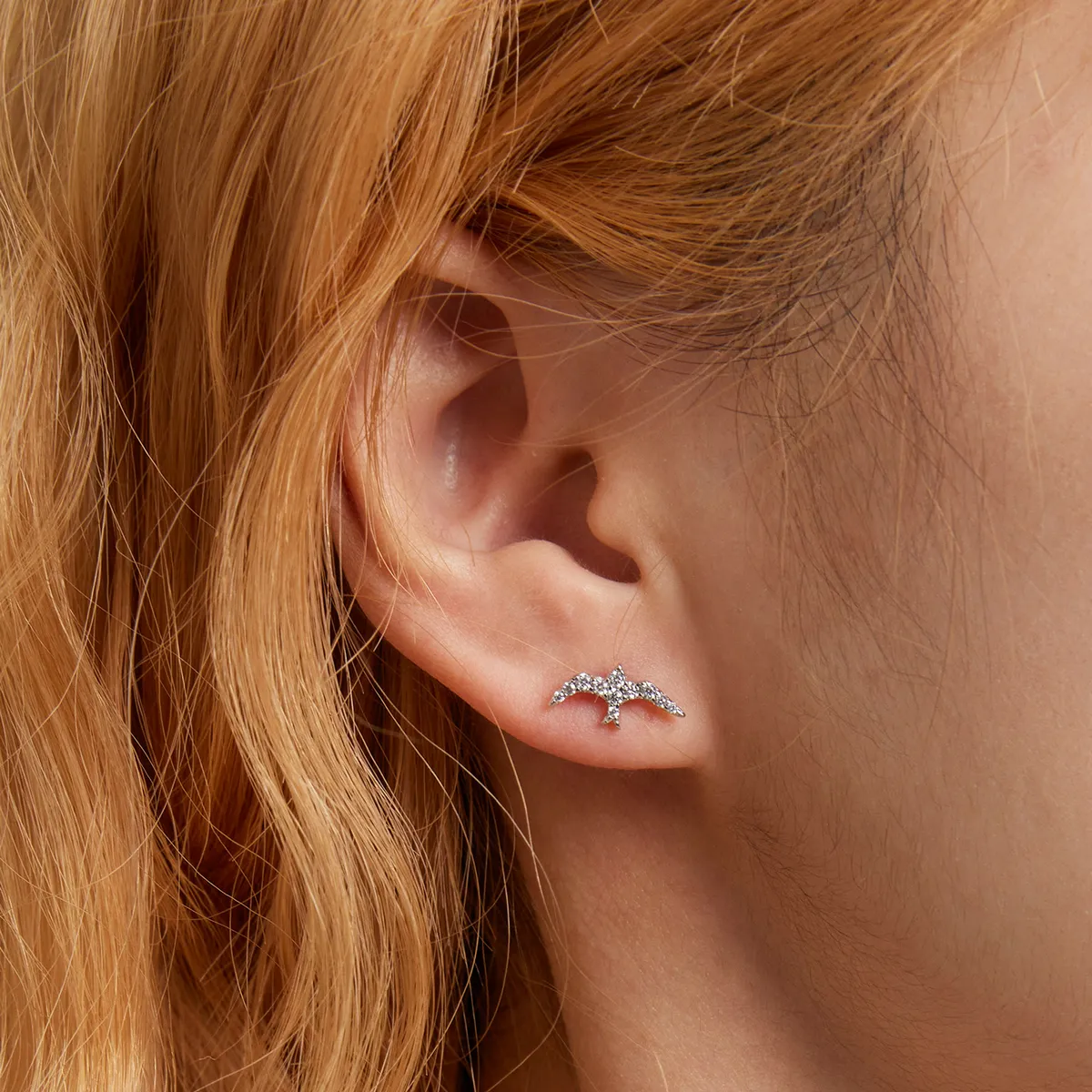 Pandora Style Mini Swallow Stud øredobber - BSE594