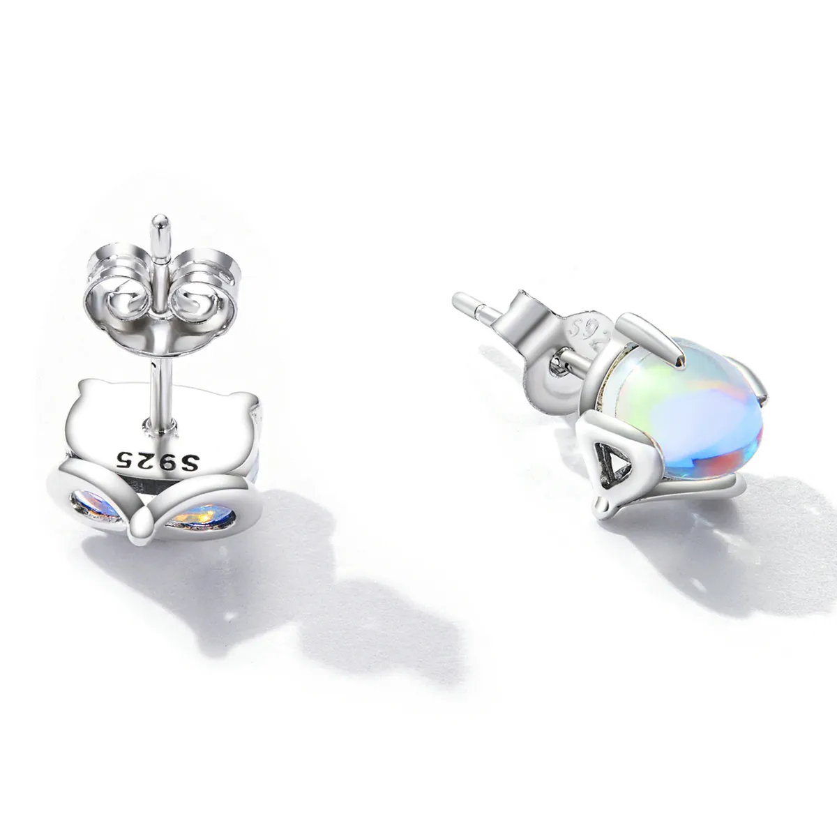 Pandora Style Moonstone Fox Stud øredobber - SCE1386