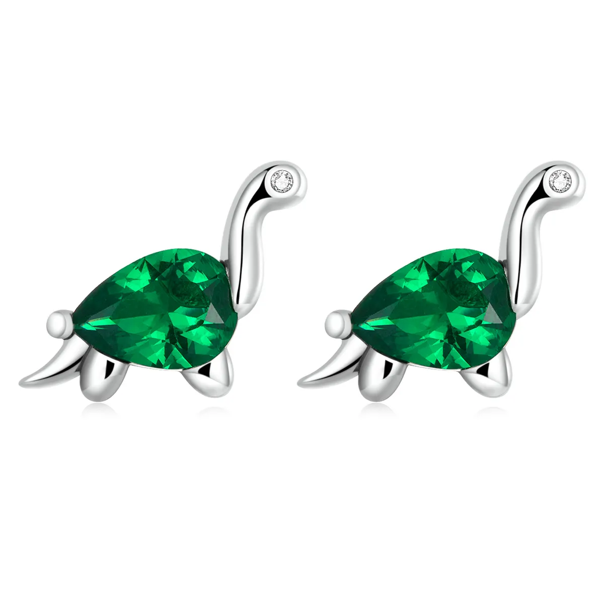 Pandora Style Fun Dinosaur Stud Earrings - SCE1379