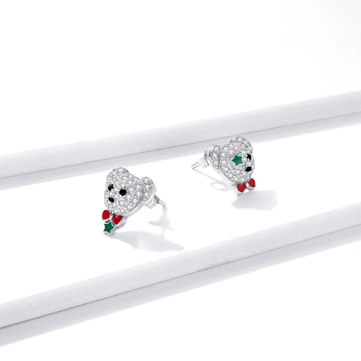 Pandora Style Playful Bear Stud øredobber - BSE437