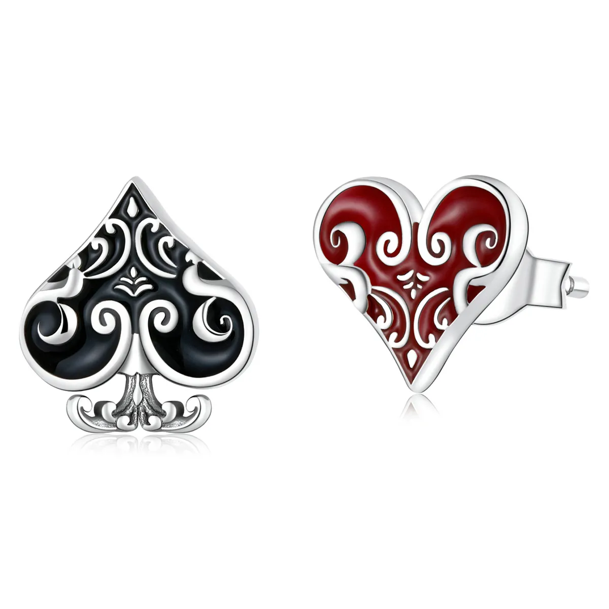 Pandora Style Poker Hearts øredobber - SCE1378