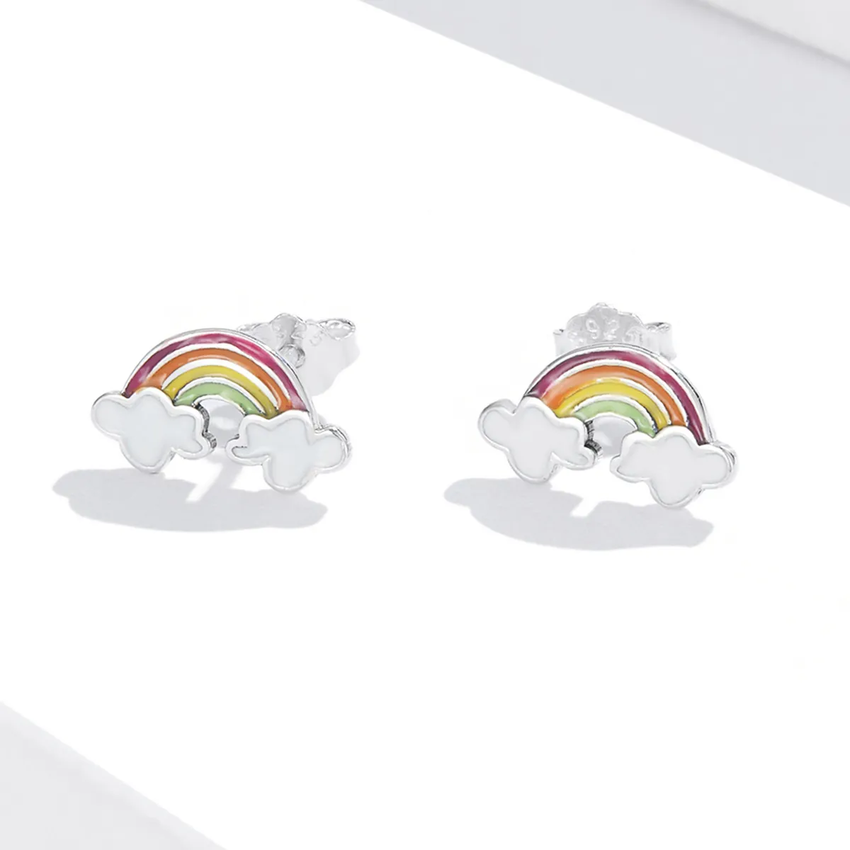 Pandora Style Rainbow Clouds ørepynt - SCE1339