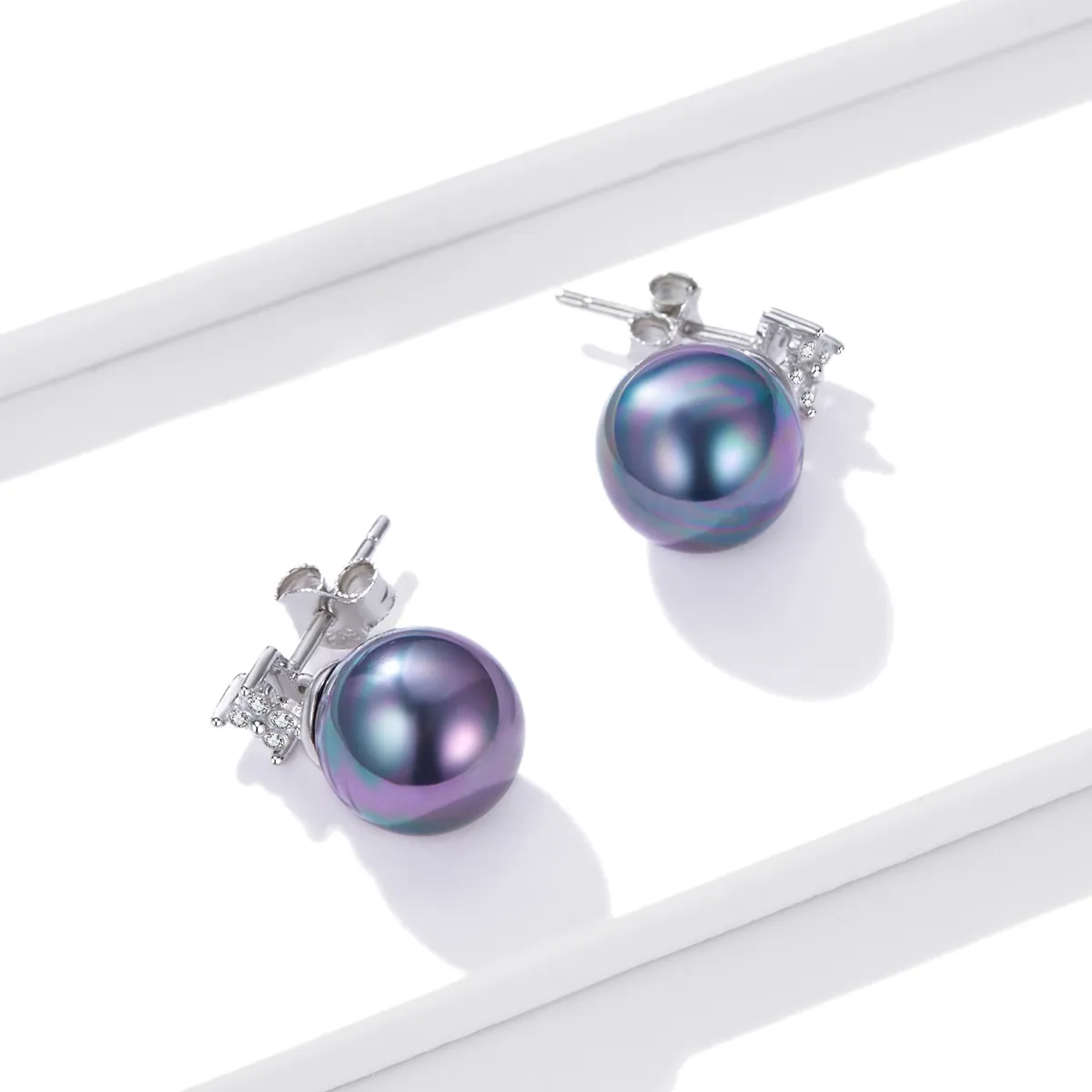 Pandora Style Shiny Beads Stud øredobber - BSE498