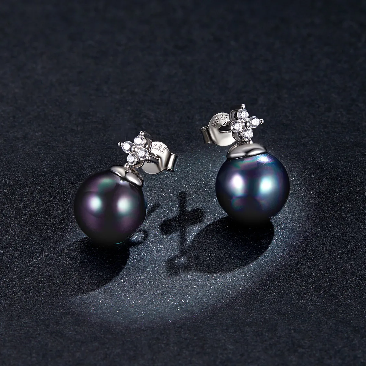 Pandora Style Shiny Beads Stud øredobber - BSE498