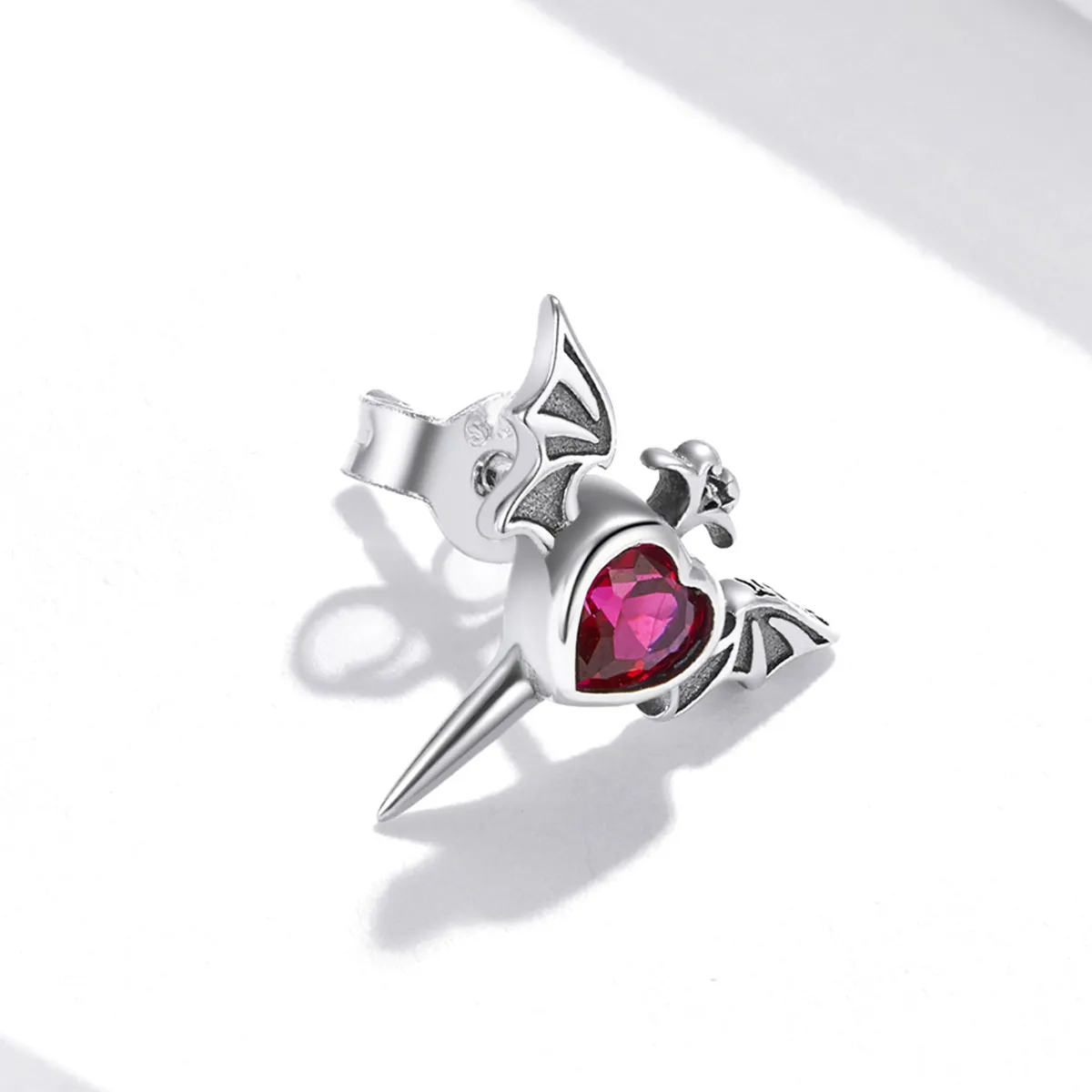 Pandora Style Wings Love Stud Earrings - SCE1179