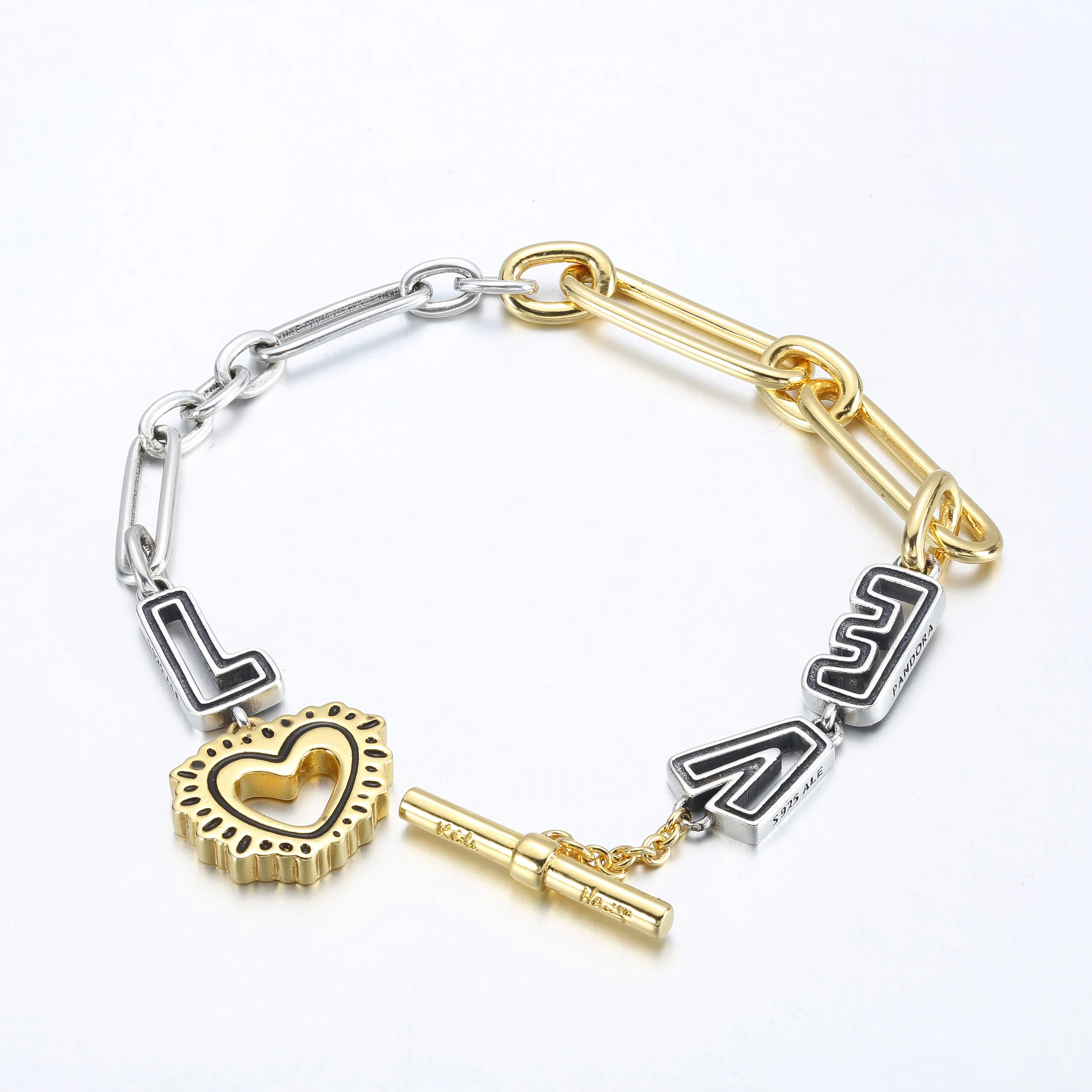 Keith Haring x Pandora Two-tone Love Links Bracelet - 562223C01