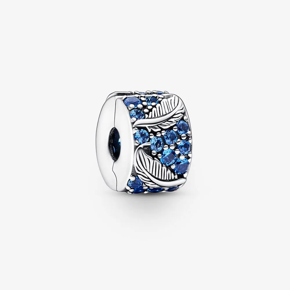 Pandora Buet Fjær og Pavé Klemmecharm - 792552C01