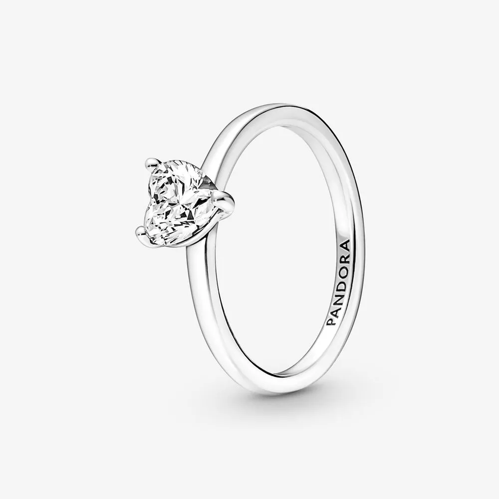 pandora funklende hjerte solitaire ring 191165c01